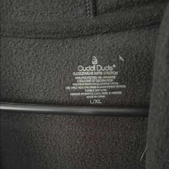 Cuddl Duds Black Open-Front Cardigan Sweater - Picture 2 of 5